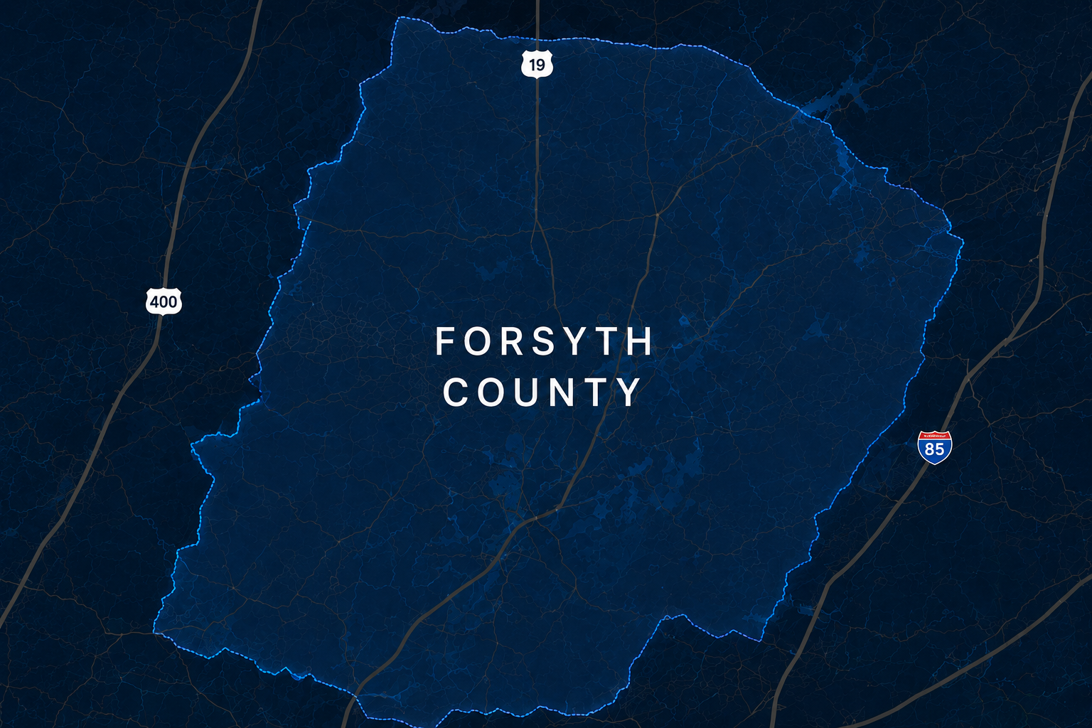 Forsyth County HVAC competitive landscape map