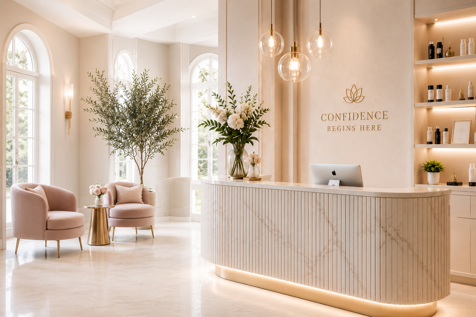 Luxury med spa interior